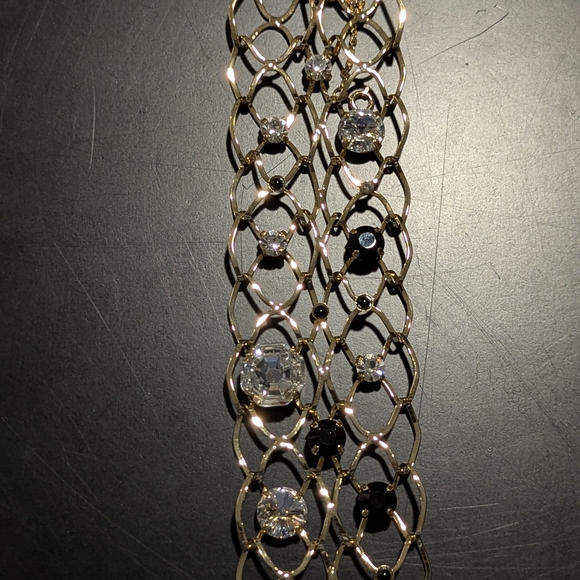 Sorrelli Gold Bracelet with Black and Crystal Accent Stones - Picture 9 of 9